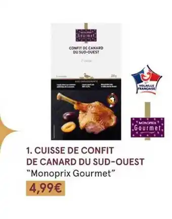 Monoprix Cuisse de confit de canard du sud-ouest offre
