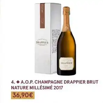 Monoprix A.o.p. champagne drappier brut nature millésimé 2017 offre