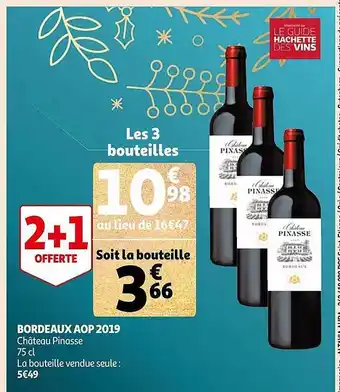 Auchan Bordeaux aop 2019 château pinasse offre