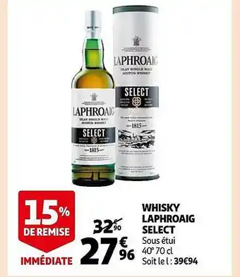 Auchan Whisky laphroaig select offre