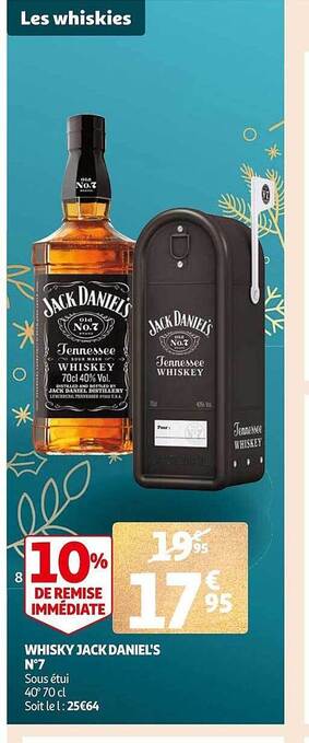 Auchan Whisky jack daniel's n°7 offre