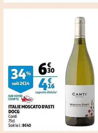 Italie moscato d'asti docg canti