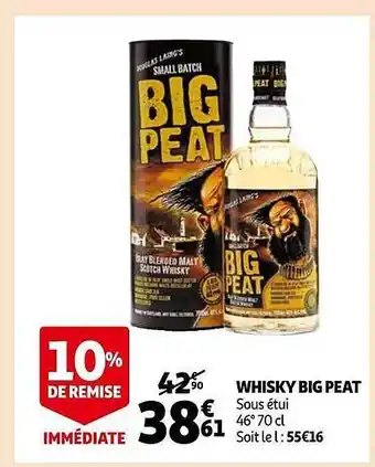 Auchan Whisky big peat offre