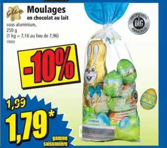 Norma Moulages En Chocolat Au Lait Goldora offre
