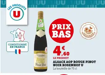 Super U U alsace aop rouge pinot noir rosenhof offre