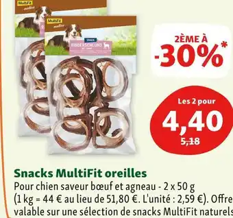 Maxi Zoo Multifit snacks oreilles offre