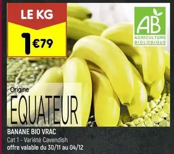 Leader Price Banane bio vrac offre