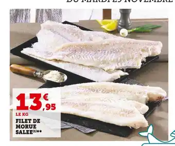 Super U Filet de morue salee offre