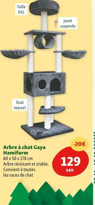 Maxi Zoo Arbre à chat gaya hamiform offre