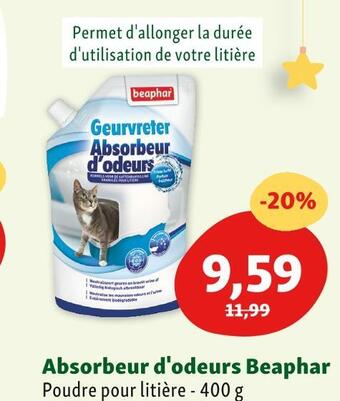 Maxi Zoo Beaphar absorbeur d'odeurs offre