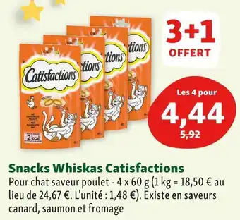 Maxi Zoo Catisfactions snacks whiskas offre