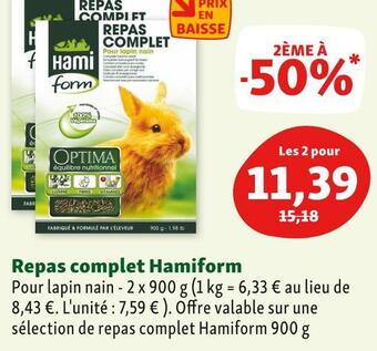 Maxi Zoo Hamiform repas complet offre
