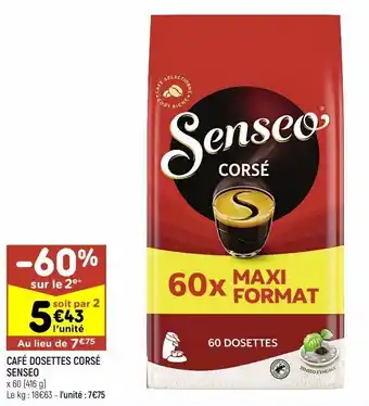 Leader Price Café dosette corsé senseo offre