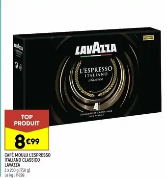 Leader Price Café moulu l'espresso italiano classico lavazza offre