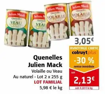 Colruyt Quenelles julien mack offre