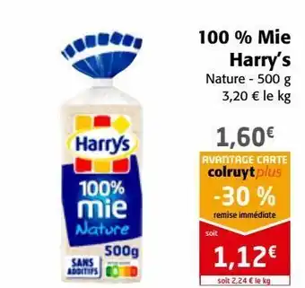 Colruyt 100% mie harry's offre
