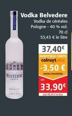 Colruyt Vodka belvedere offre