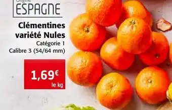 Colruyt Clémentines variété nules offre