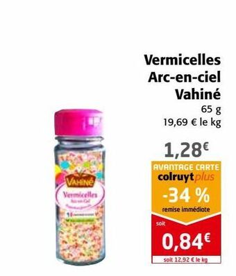 Vermicelles arc-en-ciel vahiné