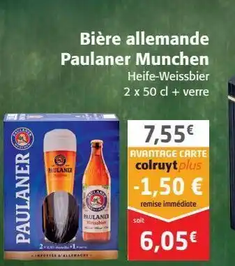 Colruyt Bière allemande paulaner munchen offre
