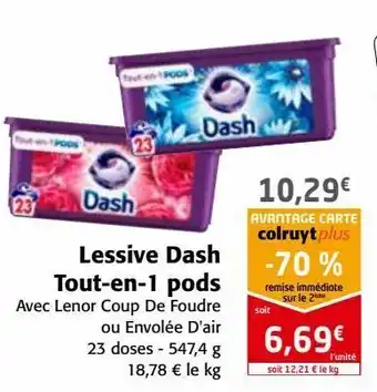 Colruyt Lessive dash tout-en-1 pods offre