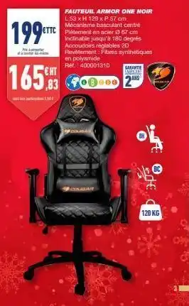 Bureau Vallée Fauteuil offre
