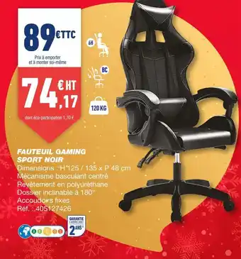 Bureau Vallée Fauteuil offre