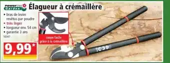 Norma élagueur à Crémaillère Power Garden offre
