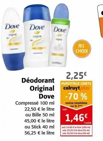 Déodorant original dove