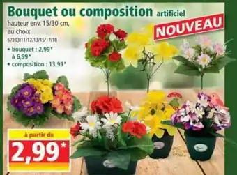 Norma Bouquet Ou Composition Artificiel offre