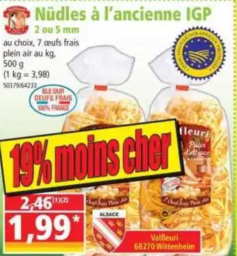 Norma Nüdles à L'ancienne Igp 2 Ou 5 Mm offre