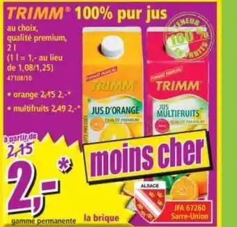 Norma 100% Pur Jus Trimm offre
