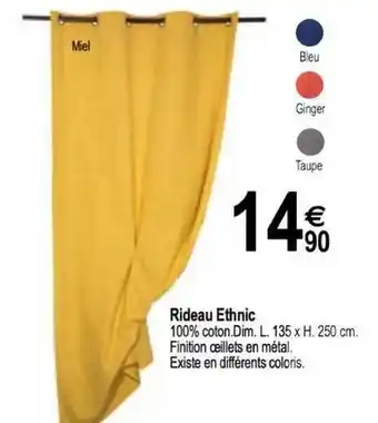Tridôme Rideau Ethnic offre