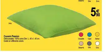 Tridôme Coussin Passion offre