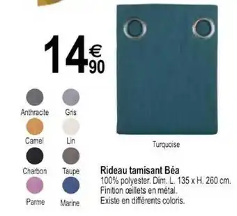 Tridôme Rideau Tamisant Béa offre