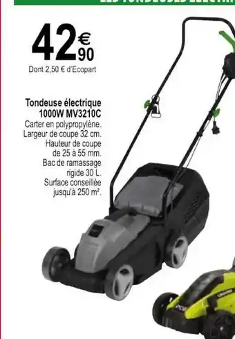 Tridôme Tondeuse électrique 1000w Mv3210c offre