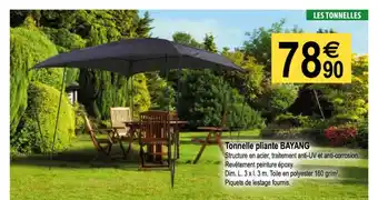 Tridôme Tonnelle Pliante Bayang offre