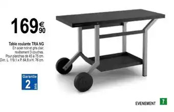 Tridôme Table Roulante Trang offre