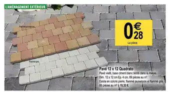Tridôme Pavé 12 X 12 Quadrato offre