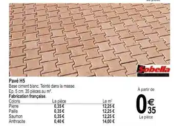 Tridôme Pavé H5 offre