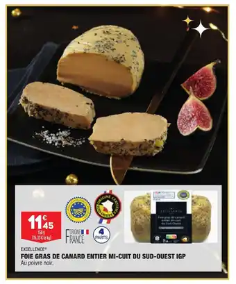 ALDI Foie Gras De anard Entier Mi-Cut Du Sud-Ouest IGP offre
