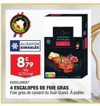 ALDI 4 Escalopes De Foie Gras offre