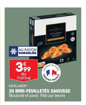ALDI 20 Mini-Feuilletes Saucisse offre