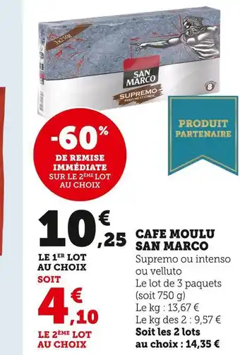 U Express San marco cafe moulu offre