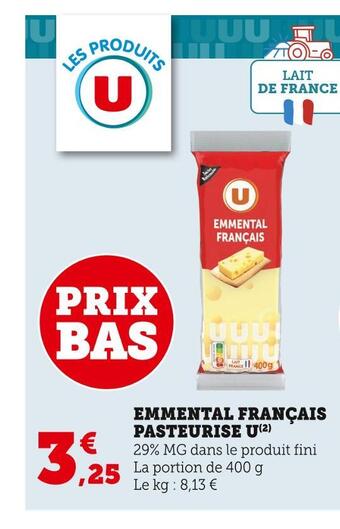 U Express U emmental français pasteurise offre