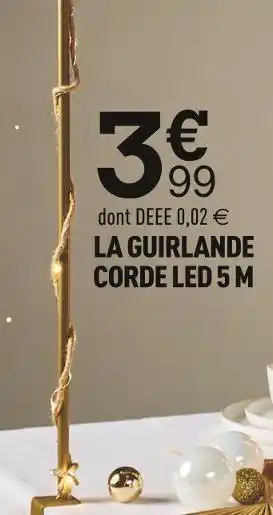 Centrakor La guirlande corde led 5 m offre