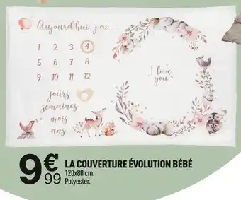 La couverture évolution bébé