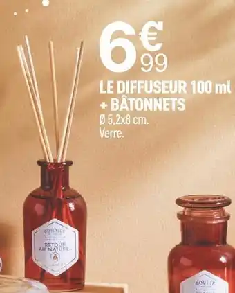 Centrakor Le diffuseur 100 ml + bâtonnets offre