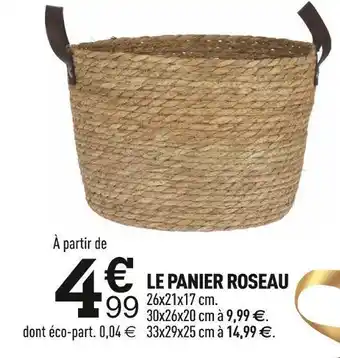 Centrakor Le panier roseau offre