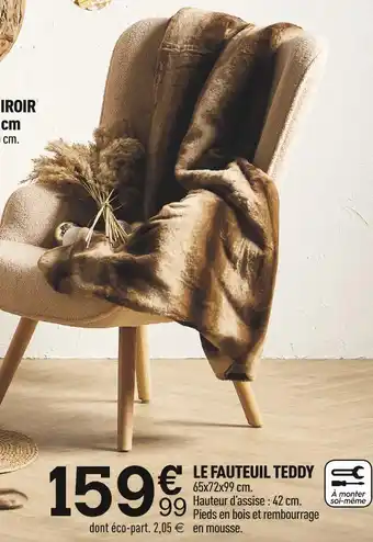 Centrakor Le fauteuil teddy offre
